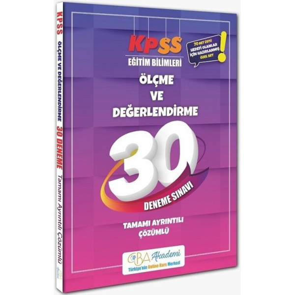 KPSS Eğitim Bilimleri Ölçme ve Değerlendirme 30 Deneme Sınavı