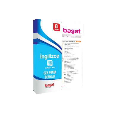 8. Sınıf İngilizce 40 Adet Yaprak Test Çek Kopar Dünyası