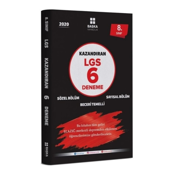 8. Sınıf Kazandıran LGS 6 Deneme Sözel Bölüm Sayısal Bölüm Beceri Temelli