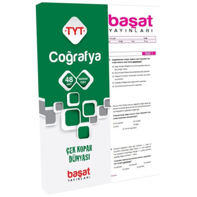 TYT Coğrafya 48 Adet Yaprak Test Çek Kopar Dünyası