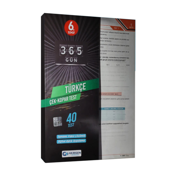 6. Sınıf Türkçe Çek Kopar Test 40 Test 365 Gün