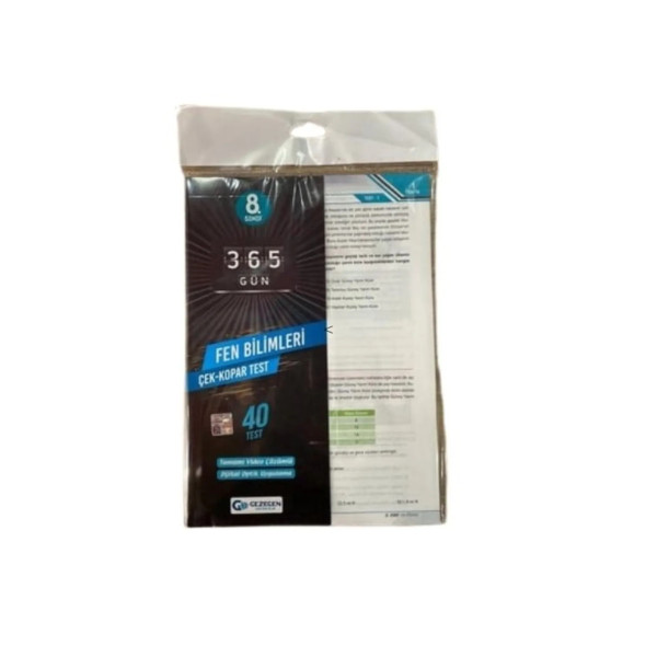 6. Sınıf Fen Bilimleri Çek Kopar Test 40 Test 365 Gün