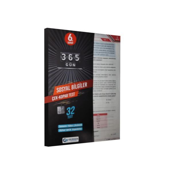 6. Sınıf Sosyal Bilgiler Çek Kopar Test 32 Test 365 Gün