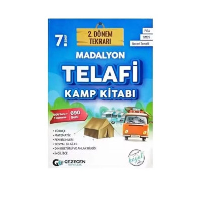 7. Sınıf Madalyon Telafi Kamp Kitabı 2. Dönem Tekrarı 690 Soru