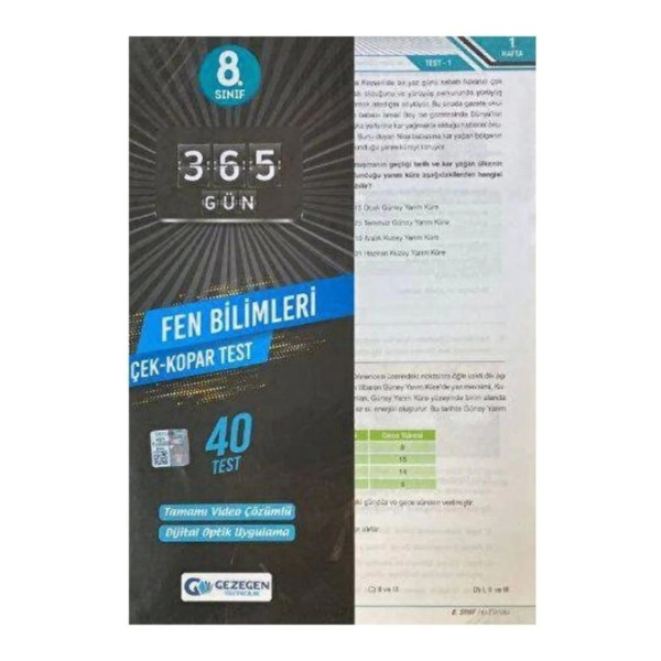 7. Sınıf Matematik Çek Kopar Test 40 Test 365 Gün