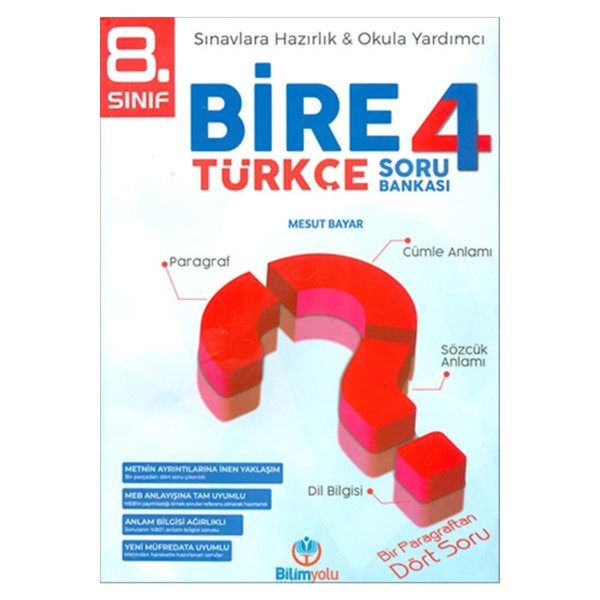 8. Sınıf Bire 4 Türkçe Soru Bankası