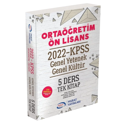 KPSS Lise Ortaöğretim Ön Lisans Konu Anlatımlı 5 Ders Tek Kitap