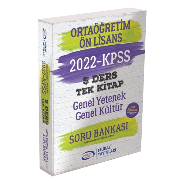 KPSS Lise Ortaöğretim Ön Lisans Soru Bankası 5 Ders Tek Kitap Çözümlü