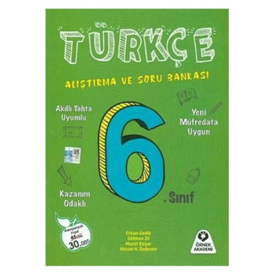 6. Sınıf Türkçe Alıştırma ve Soru Bankası (Yeşil Kapak)