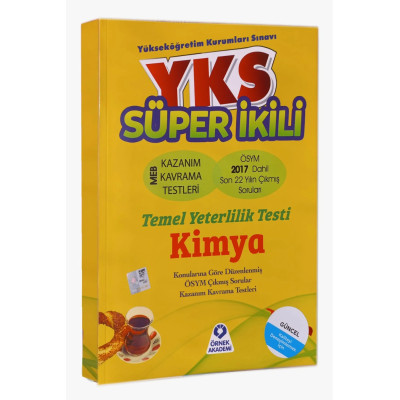 YKS Süper İkili Temel Yeterlilik Testi Kimya Soru Bankası