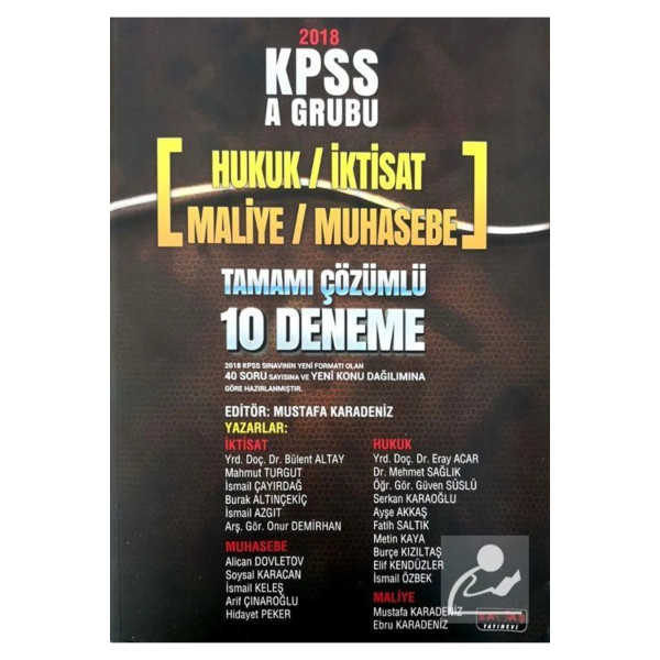 KPSS A Grubu Hukuk İktisat Maliye Muhasebe 10 Deneme