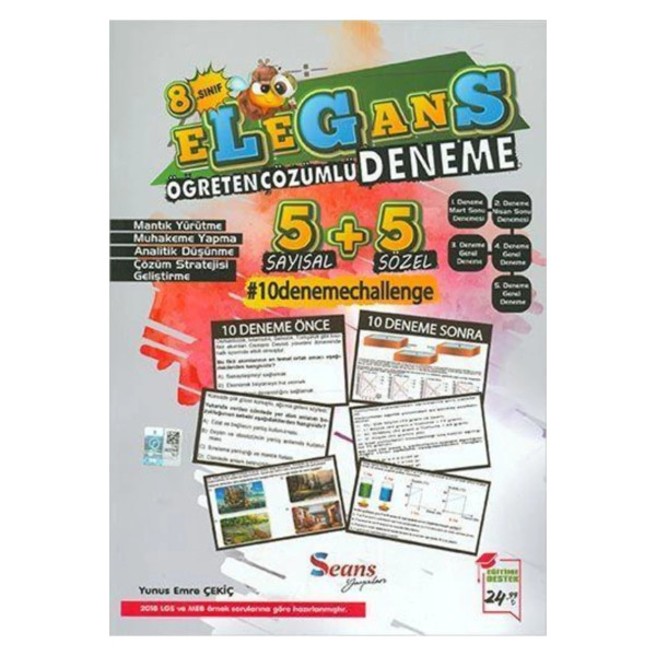 8. Sınıf Elegans Öğreten Çözümlü Deneme 5+5 Deneme