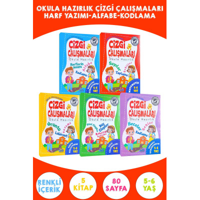 Çizgi Çalışmaları Okula Hazırlık Seti 5-6 Yaş