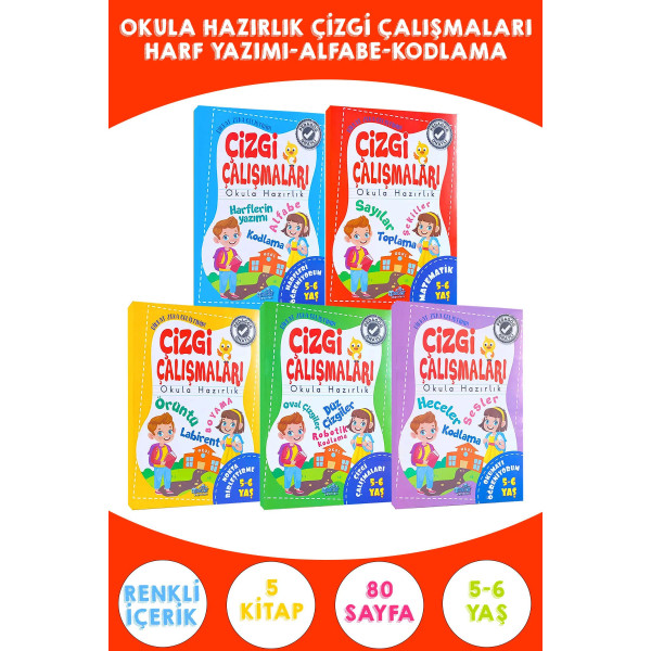Çizgi Çalışmaları Okula Hazırlık Seti 5-6 Yaş