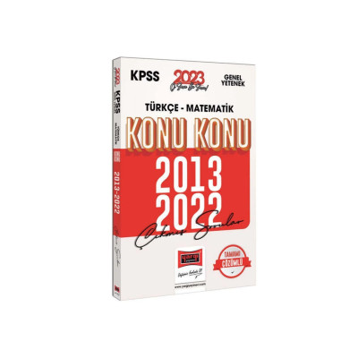 KPSS Genel Yetenek Türkçe Matematik Konu Konu Çıkmış Sorular 2013 2022