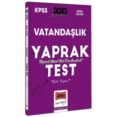 KPSS Genel Kültür Vatandaşlık Yaprak Test Çek Kopart