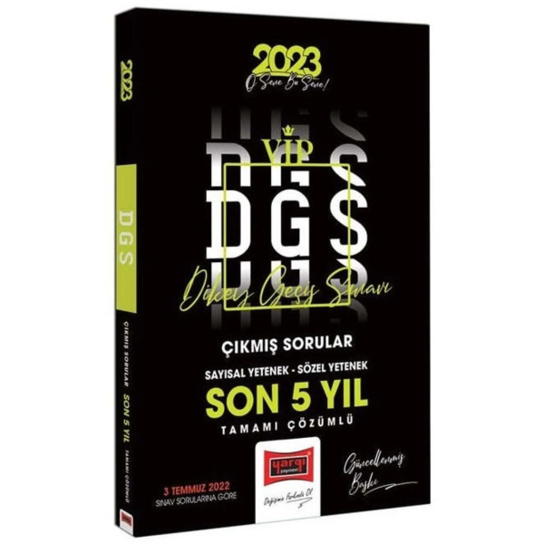 DGS VIP Çıkmış Sorular Sayısal Yetenek Sözel Yetenek Son 5 Yıl