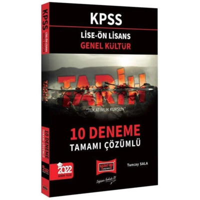 KPSS Lise Ön Lisans Genel Kültür Tarih 10 Deneme