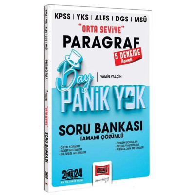 KPSS YKS ALES DGS MSÜ Orta Seviye Paragraf Soru Bankası 5 Deneme İlaveli Bay Panik Yok
