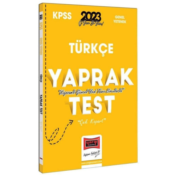 KPSS Genel Yetenek Türkçe Yaprak Test Çek Kopart