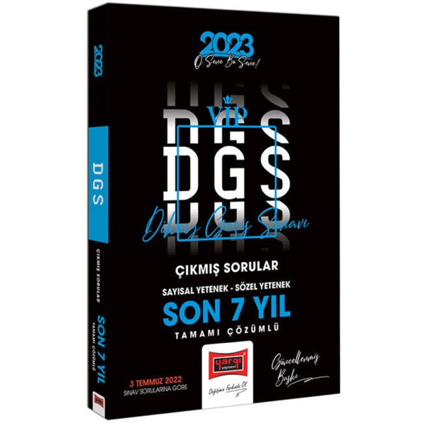 DGS VIP Çıkmış Sorular Sayısal Yetenek Sözel Yetenek Son 7 Yıl