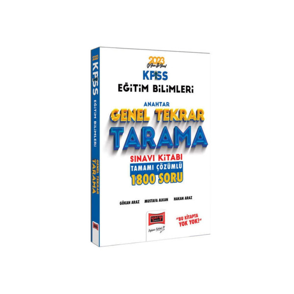KPSS Eğitim Bilimleri Genel Tekrar Tarama Sınav Kitabı 1800 Soru