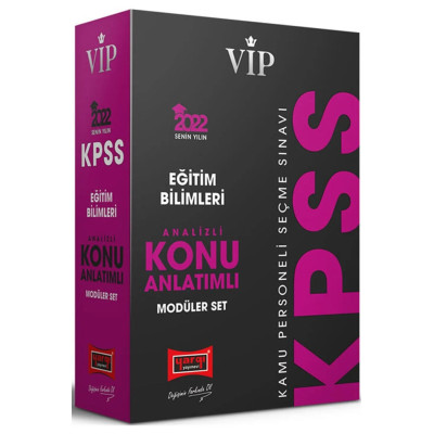 KPSS Eğitim Bilimleri VIP Analizli Konu Anlatımlı Modüler Set