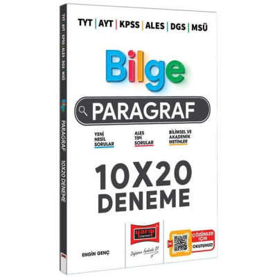 TYT AYT KPSS ALES DGS MSÜ Bilge Paragraf 10X20 Deneme