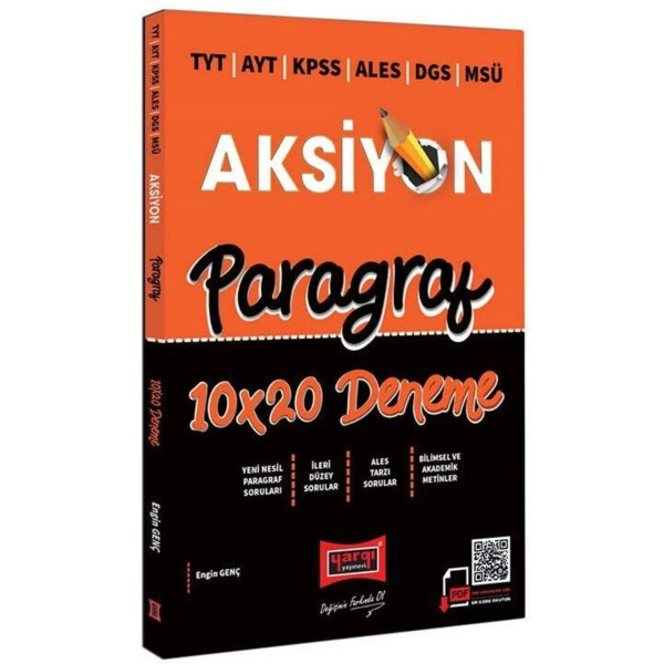 TYT AYT KPSS ALES DGS MSÜ Aksiyon Paragraf 10X20 Deneme