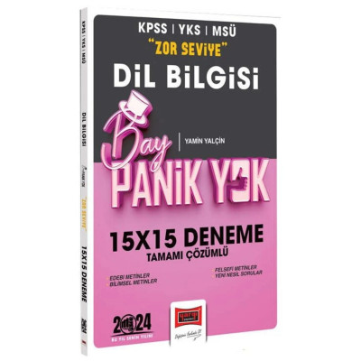 KPSS YKS MSÜ Zor Seviye Dil Bilgisi 15X15 Deneme Bay Panik Yok