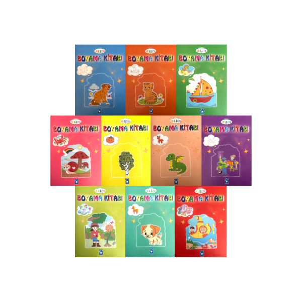 Renk Avcısı Boyama Kitabı  (Mavi Kapaklı Set)