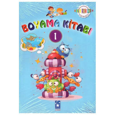 Renk Avcısı Boyama Kitabı  (Mavi Kapaklı Set)