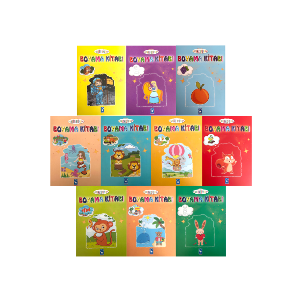 Eğlenerek Boyuyorum Boyama Kitabı  (Sarı Kapaklı Set)